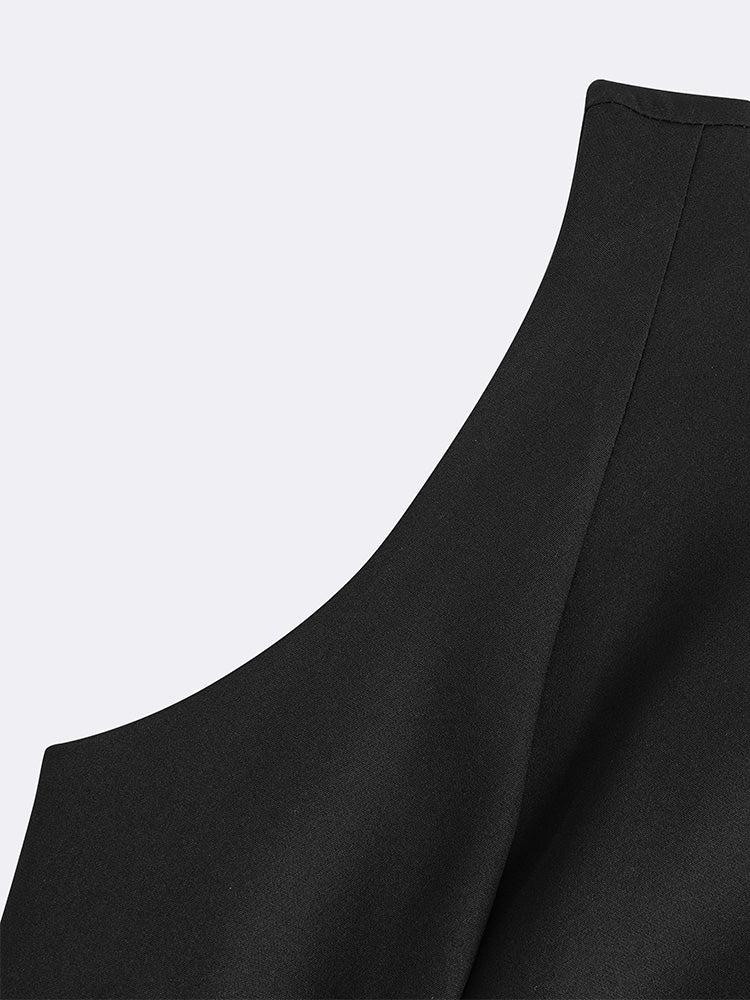 Cinched Waist Backless A-line Mini Dress
