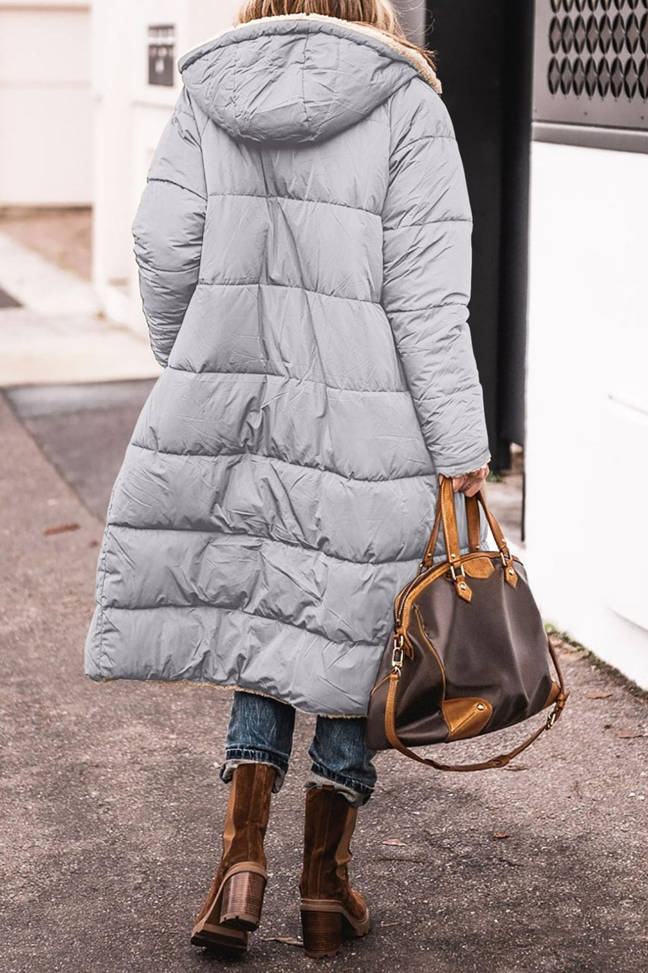 Ally - Long comfortable coat that can be worn double-sided