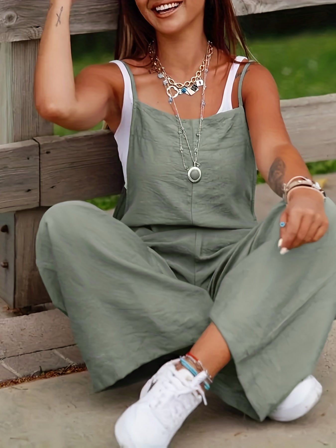 Women's Sleeveless Oversized Casual Jumpsuit