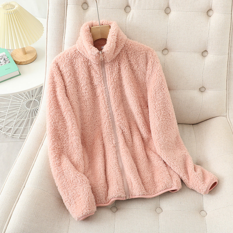 Rose - Cozy Fleece Cardigan