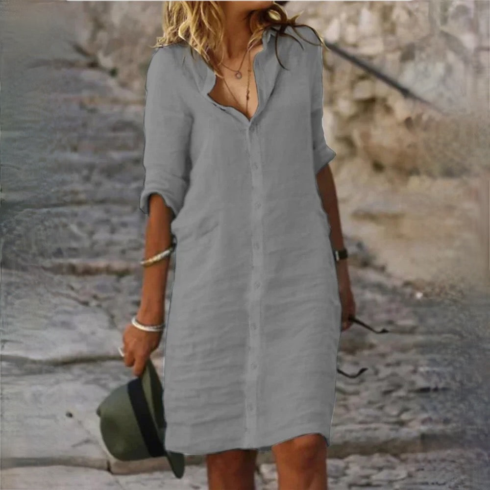 Lucy - Stylish Linen Dress