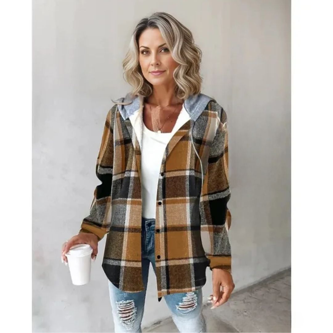 Mia - Colorful Knitted Hooded Vest