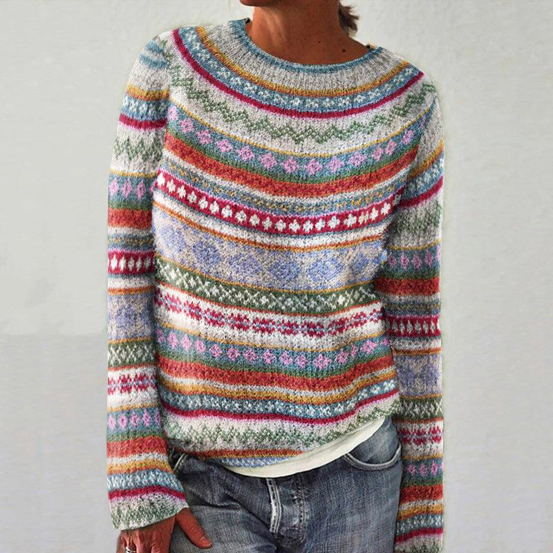 Felice - Chic long sleeve sweater with print