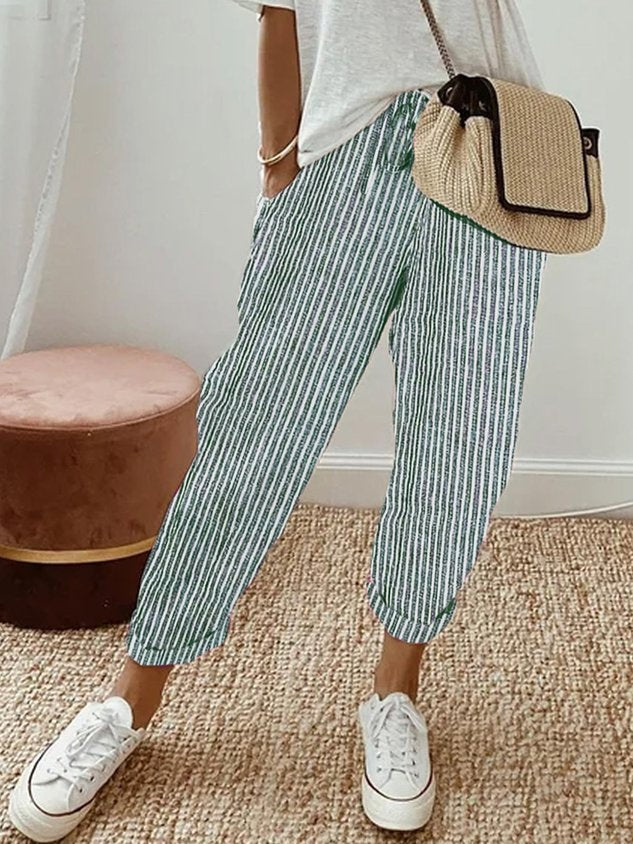 Ely Relaxed-Fit Linen Pants with Drawstring Waist