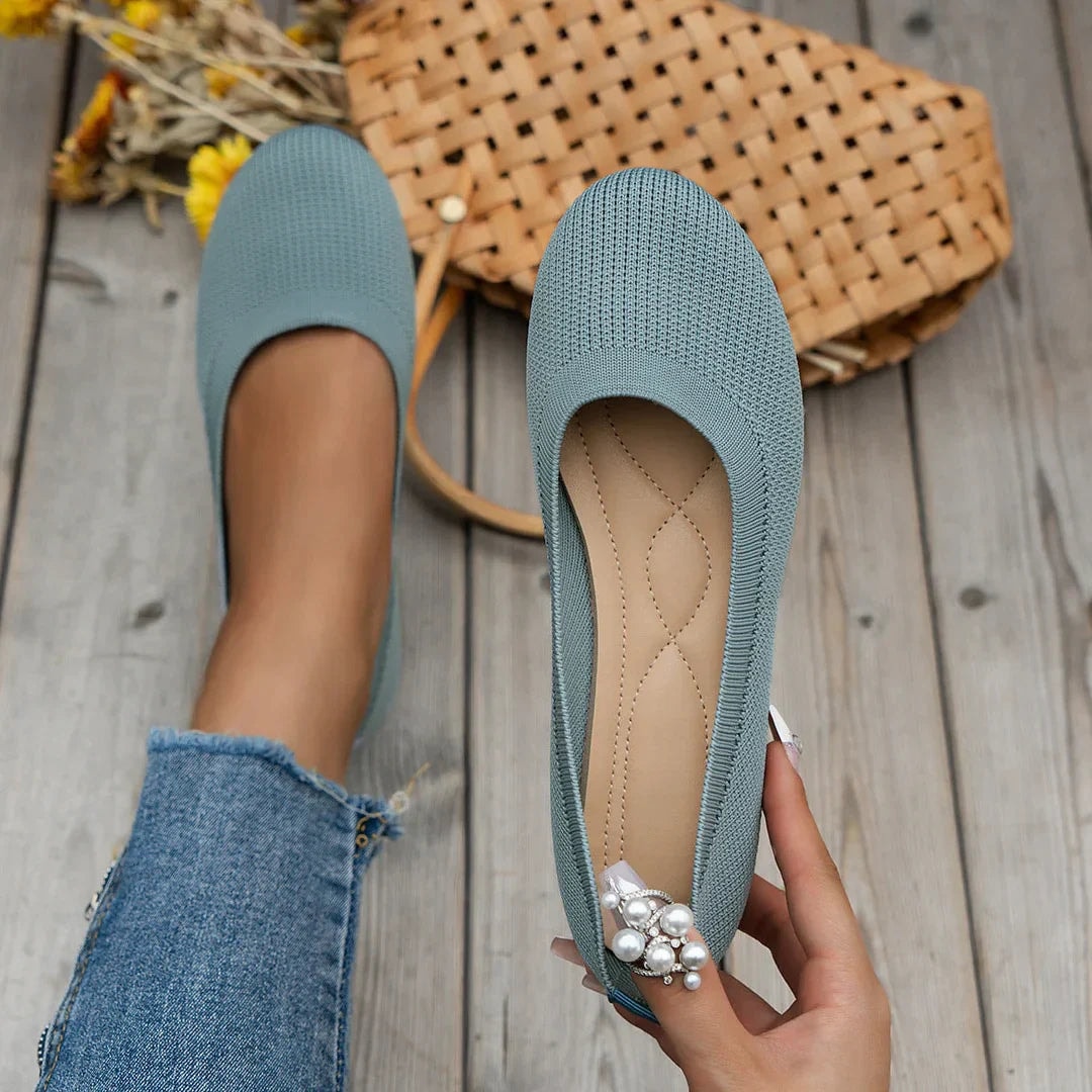 Women's Breathable Knit Comfort Shoes with Non-Slip Sole