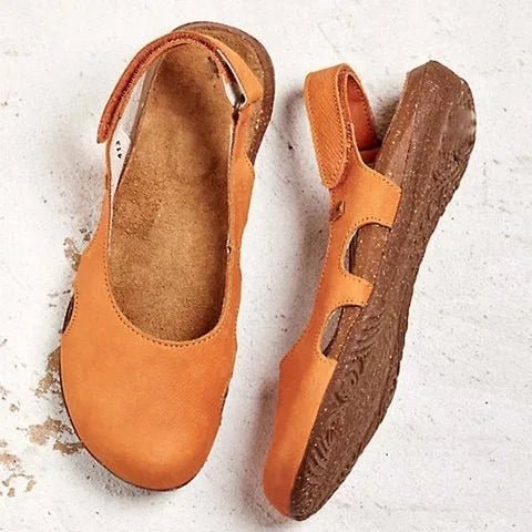 Cutout Slingback Cushioned Sandals with Adjustable Strap