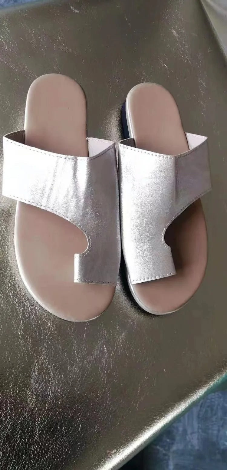 Lizzie Comfortable Toe-Loop Platform Arch Support Sandals with Footbed