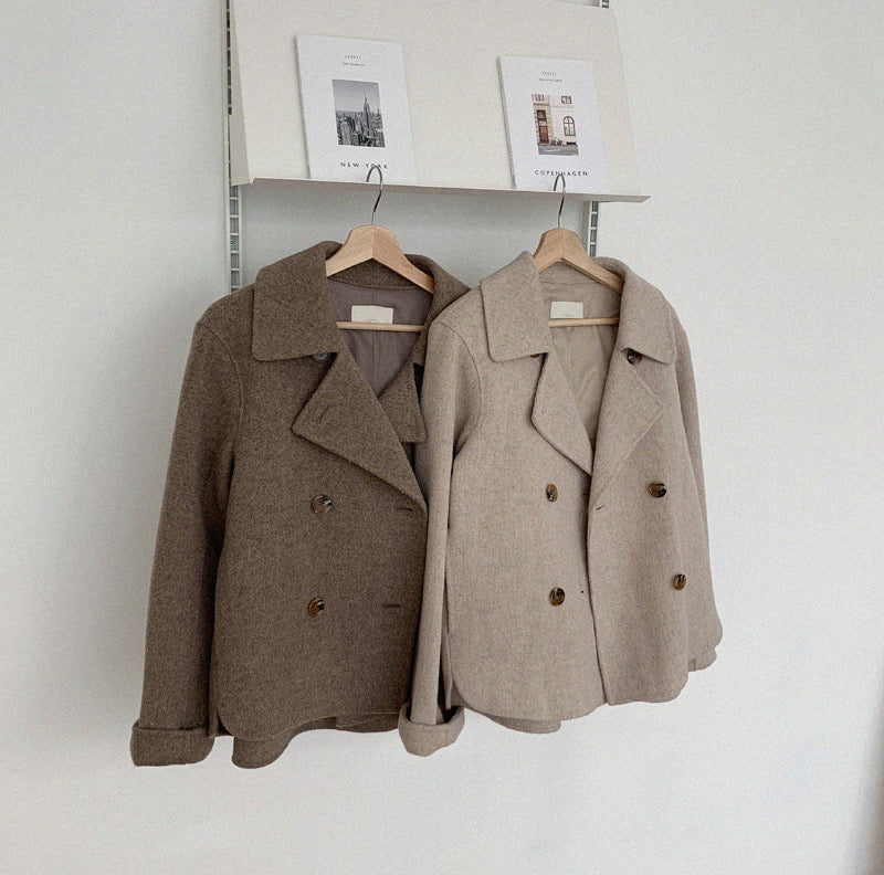 Lisa - Double Breasted Wool Blended Coat