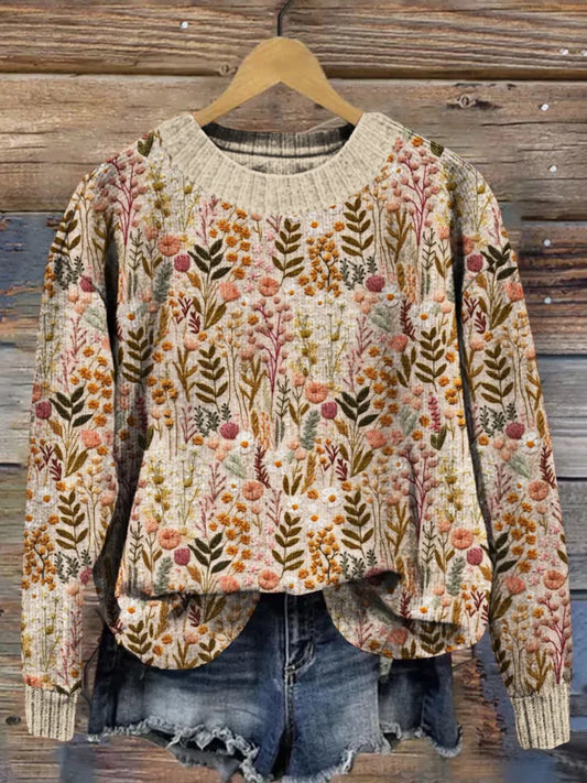 Bella - Sweater with flowers