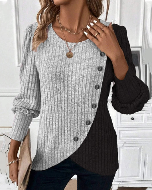 Nicole - Color Block Casual Top