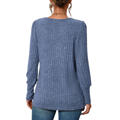 Sarah Chic Top With Square Collar
