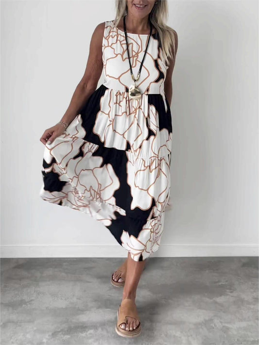 Jessica - Stylish Floral Print Dress