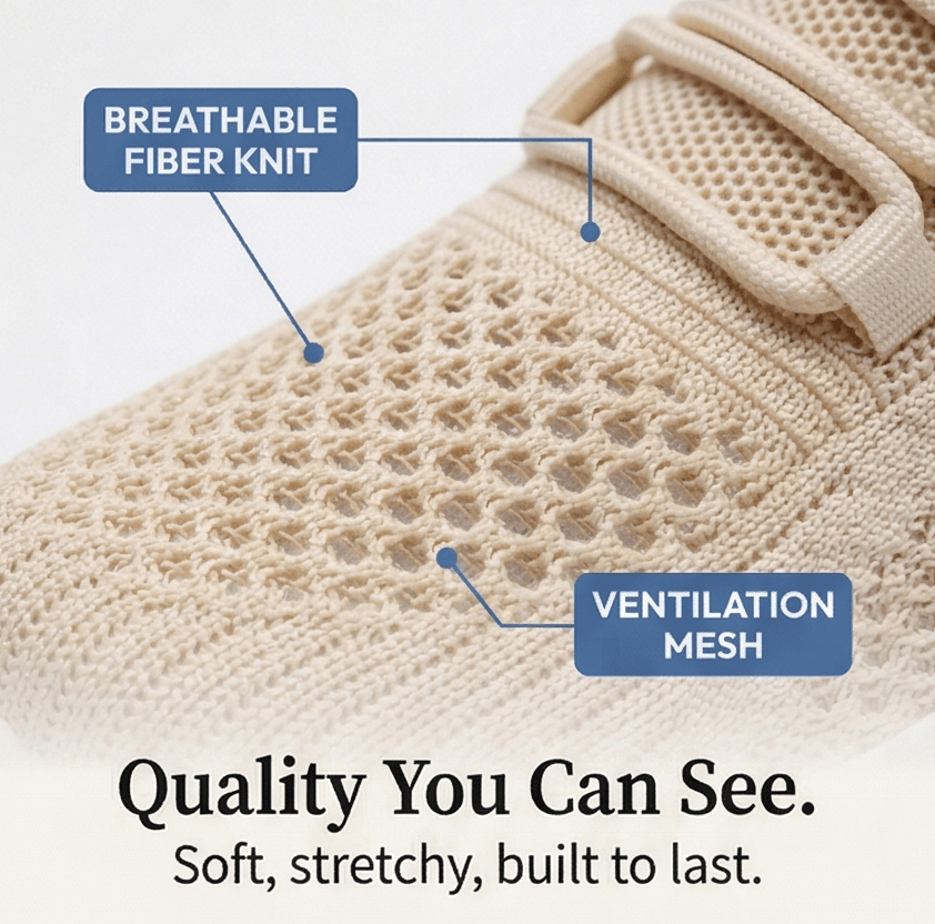 Aerloom Women's Cushioned Knit Sneakers with Slip-On Comfort