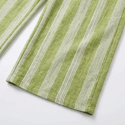 Iluma Striped Half-Sleeve Tunic Top for Women in Boho Style