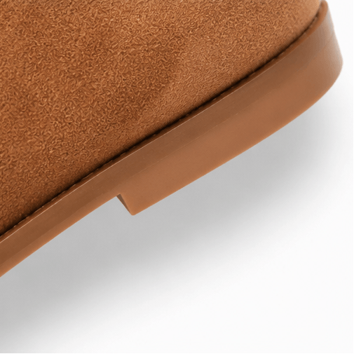 Women's Suede-Look Pointed-Toe Loafers with Cushioned Footbed