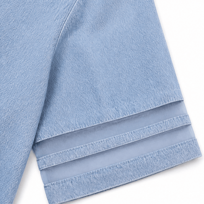 Women's Denim Shirt-Collar A-Line Midi Dress with Front Pockets