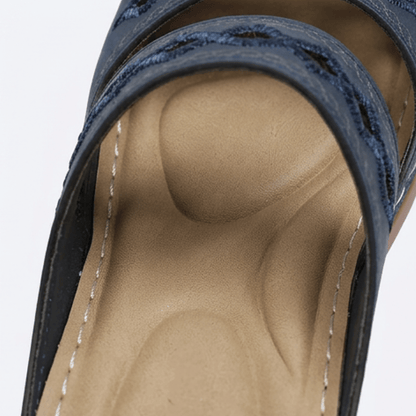 Women's Cushioned Wedge Sandals with Arch Support Footbed