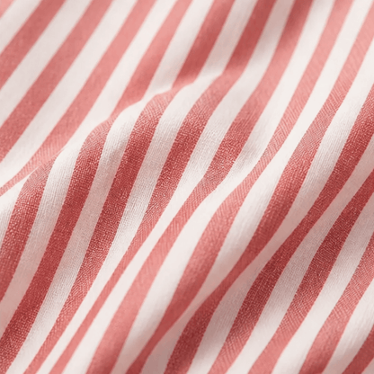 Solène Striped Sailor Collar Top with Puff Sleeves for Women