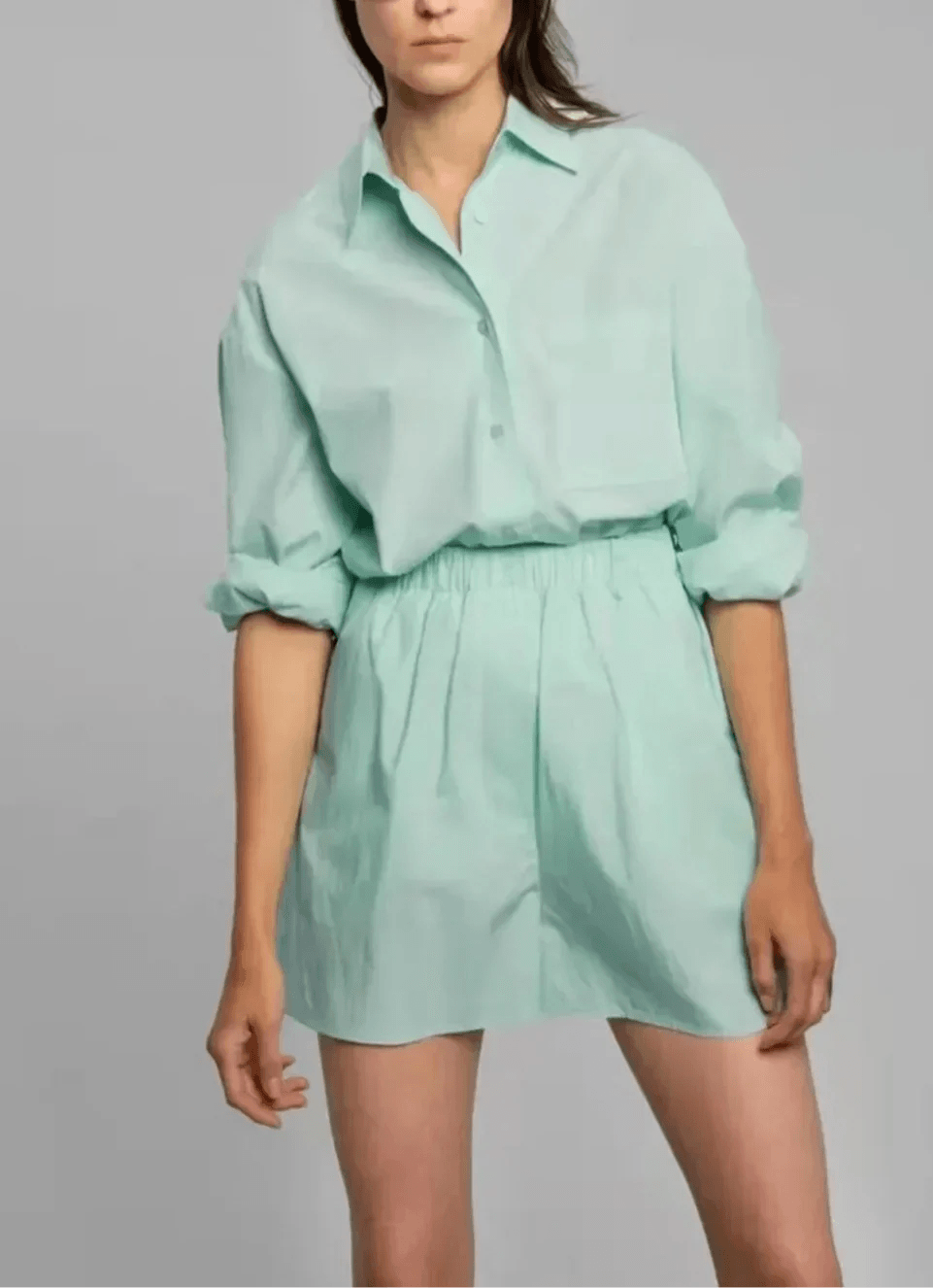 Calvindra Relaxed Linen Shirt and Shorts Two-Piece Co-Ord Set
