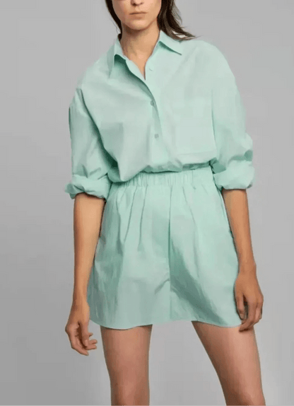 Calvindra Relaxed Linen Shirt and Shorts Two-Piece Co-Ord Set