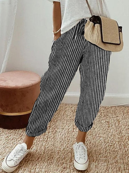 Ely Relaxed-Fit Linen Pants with Drawstring Waist