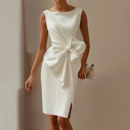 Cordelia Ashworth Bow Detail Midi Sheath Dress for Christmas Dress Occasions