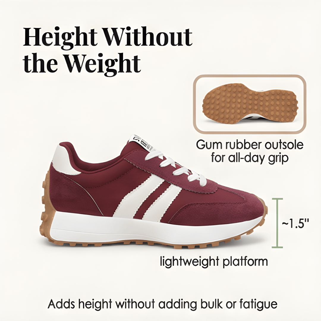 Velora Retro Suede Colorblock Cushioned Platform Sneakers for Women