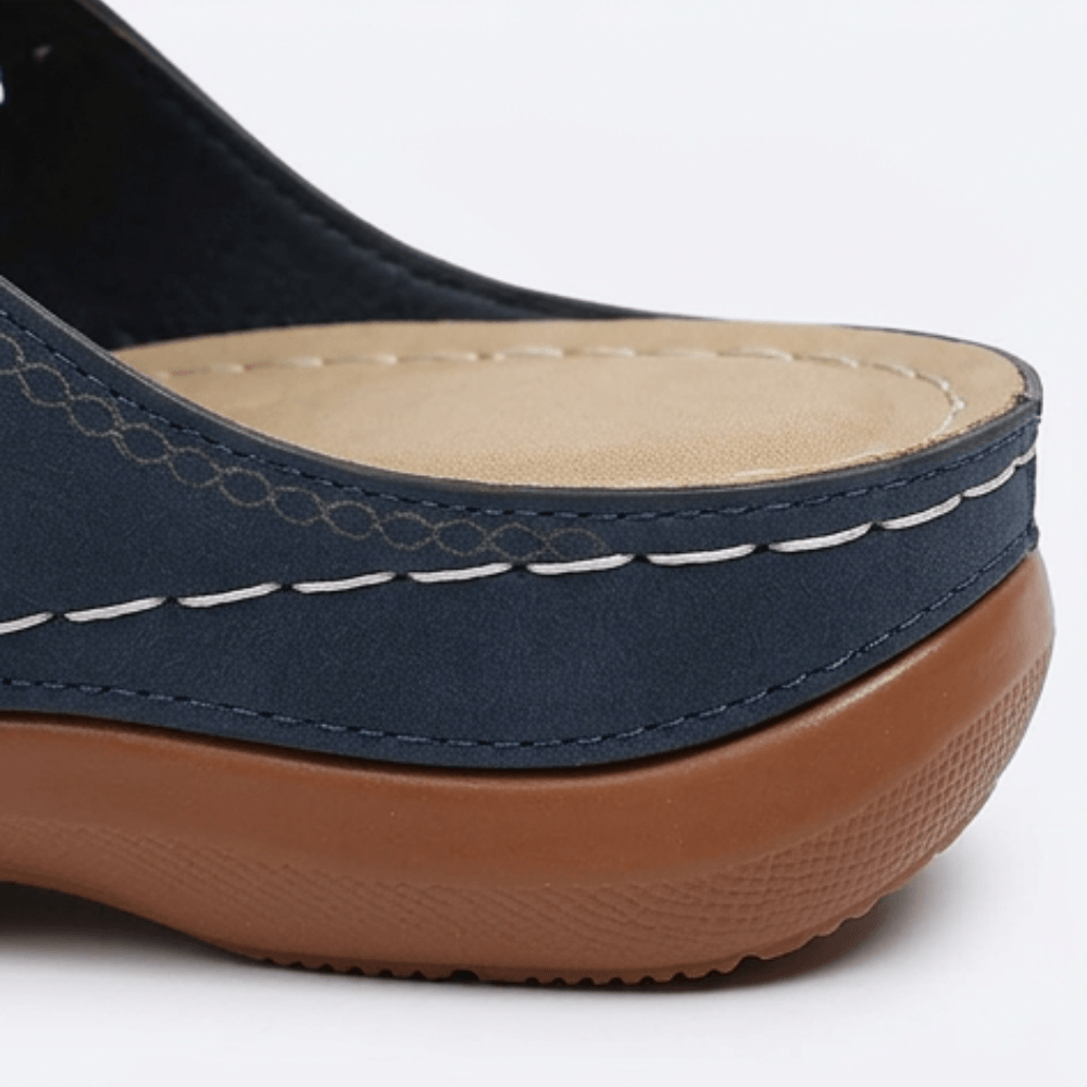 Women's Cushioned Wedge Sandals with Arch Support Footbed