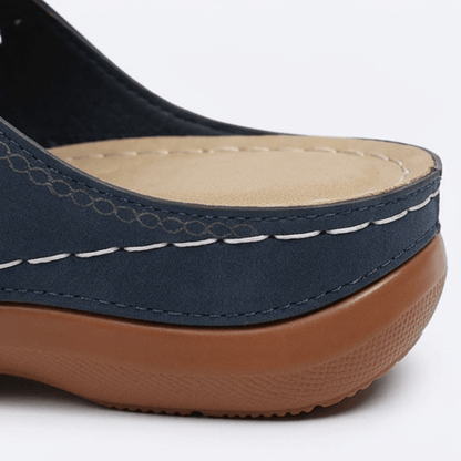 Women's Cushioned Wedge Sandals with Arch Support Footbed