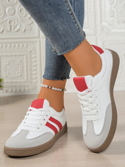 Pamela Panelled Lace-Up Women's Cushioned Sneakers with Arch Support