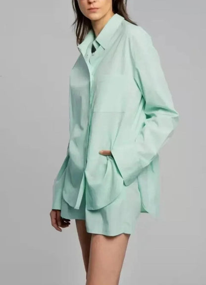 Calvindra Relaxed Linen Shirt and Shorts Two-Piece Co-Ord Set