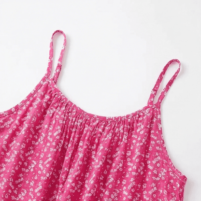 Floral Swing Mini Summer Dress with Spaghetti Straps for Women