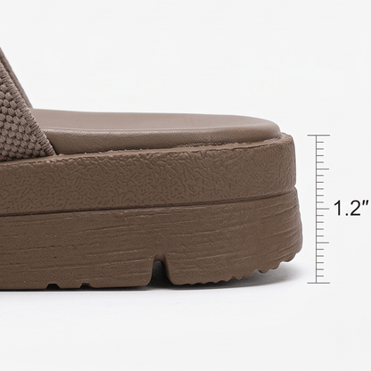 Women's Stretch-Strap Cushioned Sandals with Non-Slip Sole