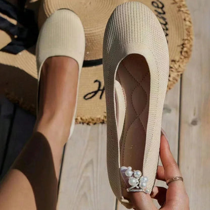 Women's Breathable Knit Comfort Shoes with Non-Slip Sole