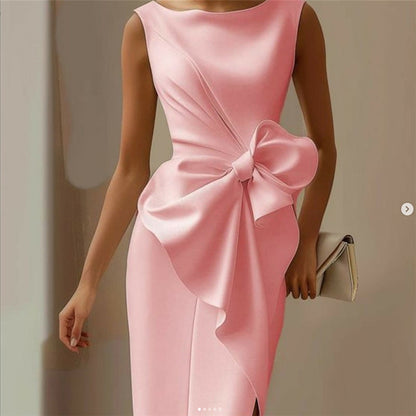 Cordelia Ashworth Bow Detail Midi Sheath Dress for Christmas Dress Occasions