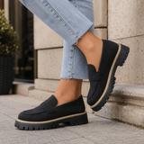 Women's Platform Loafers with Cushioned Comfort Footbed