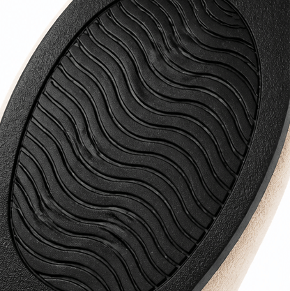 Sollea Suede Slip-On Flats with Cushioned Sole and Rope Bow
