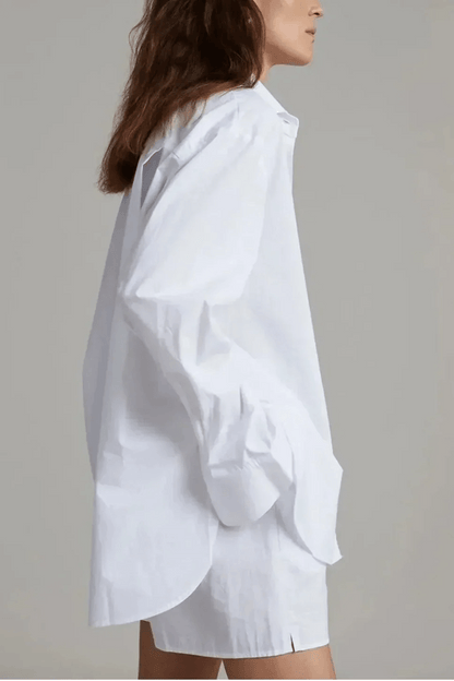 Calvindra Relaxed Linen Shirt and Shorts Two-Piece Co-Ord Set