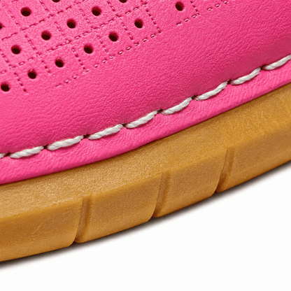 Perforated Wedge Slingback Sandals with Cushioned Sole for Women