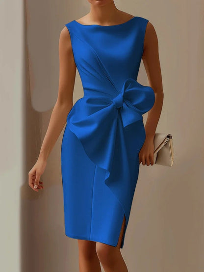 Cordelia Ashworth Bow Detail Midi Sheath Dress for Christmas Dress Occasions
