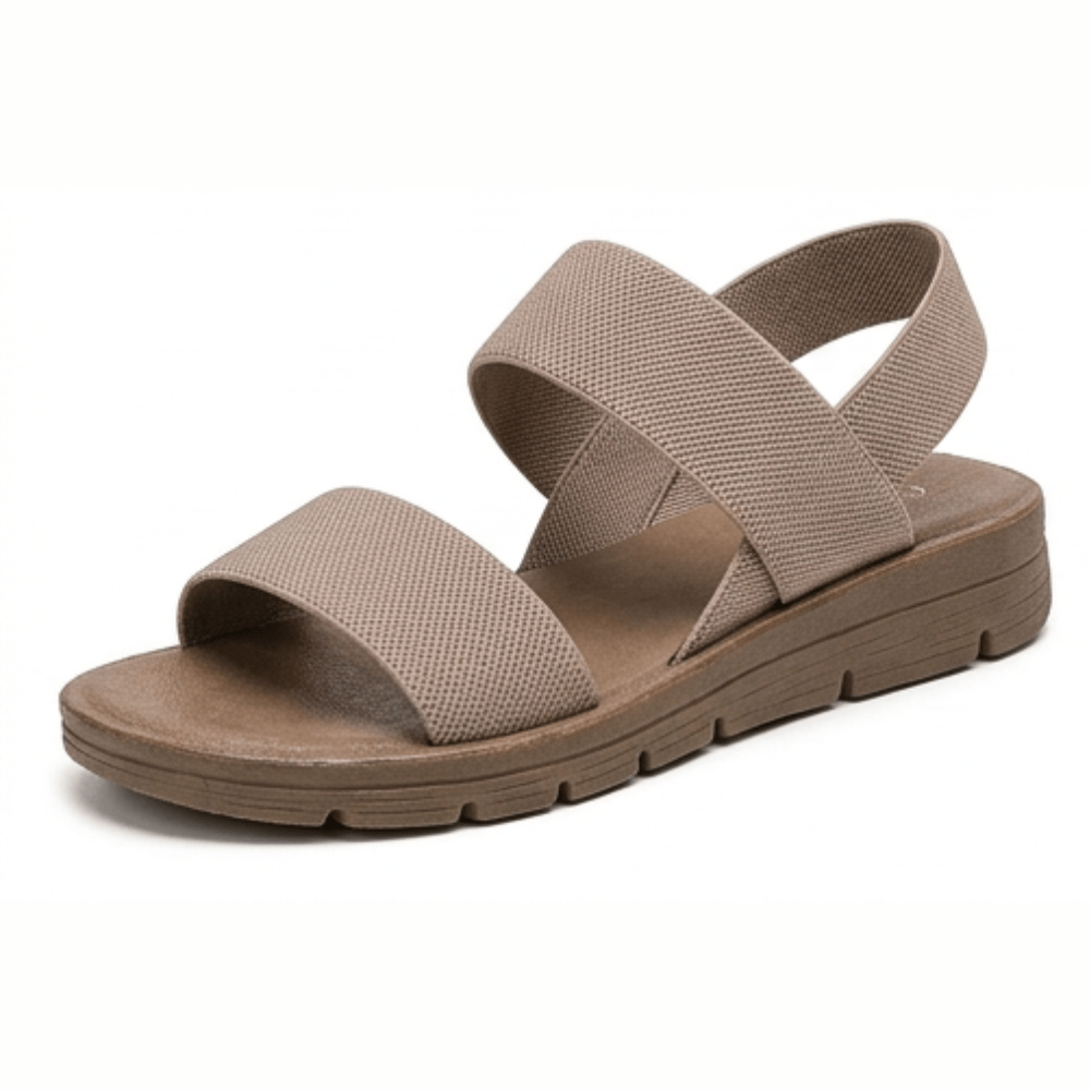 Women's Stretch-Strap Cushioned Sandals with Non-Slip Sole