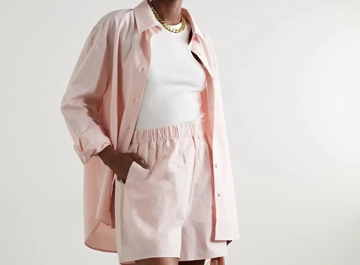 Calvindra Relaxed Linen Shirt and Shorts Two-Piece Co-Ord Set