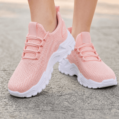 Aerloom Women's Cushioned Knit Sneakers with Slip-On Comfort