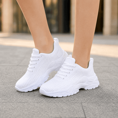 Aerloom Women's Cushioned Knit Sneakers with Slip-On Comfort