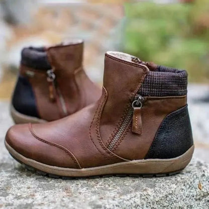 Comfort Ankle Boots with Arch Support Zip Closure