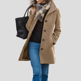 Alsenne | Tailored Buttoned Wool-Blend Pea Coat for Everyday Layering