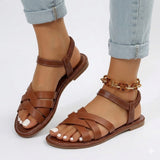 Sicily Woven Leather Orthopedic Sandals with Cushion Support for Women