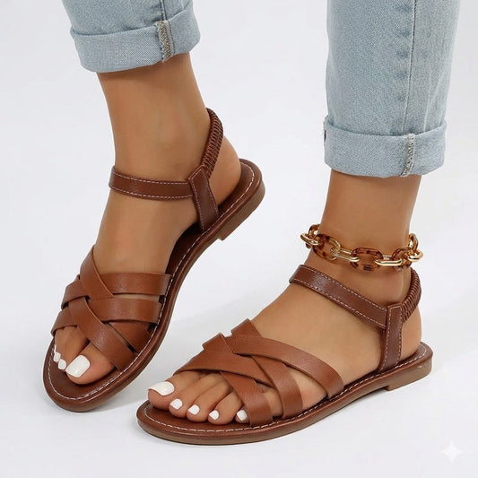 Sicily Woven Leather Orthopedic Sandals with Cushion Support for Women