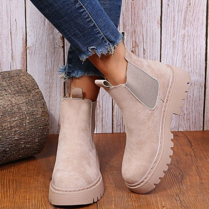 Valeria Moretti | Platform Chelsea Ankle Boots with Grip Sole