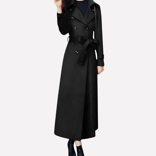 Belted Long Shawl Collar Duffle Coat for Layering